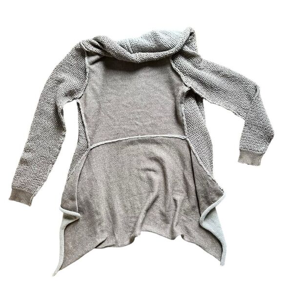 Culture Phit Wool Blend Tan Beige Thick Knit Open Cardigan Women's size Large - Picture 3 of 11